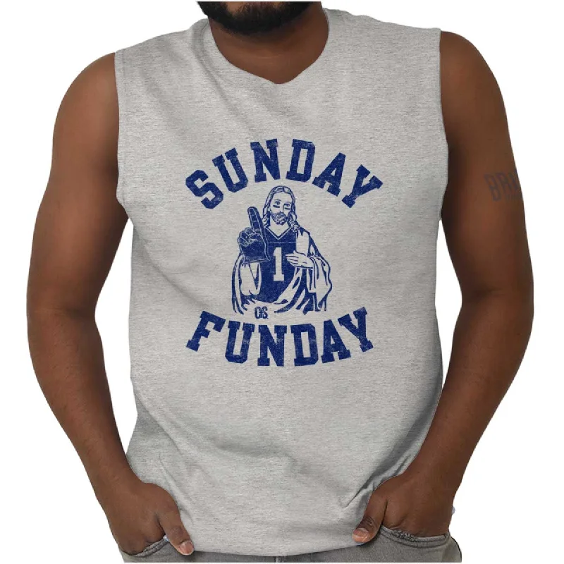 Jesus Sunday Funday Sleeveless T Shirt