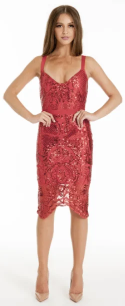 Isabella Red Cocktail Dress