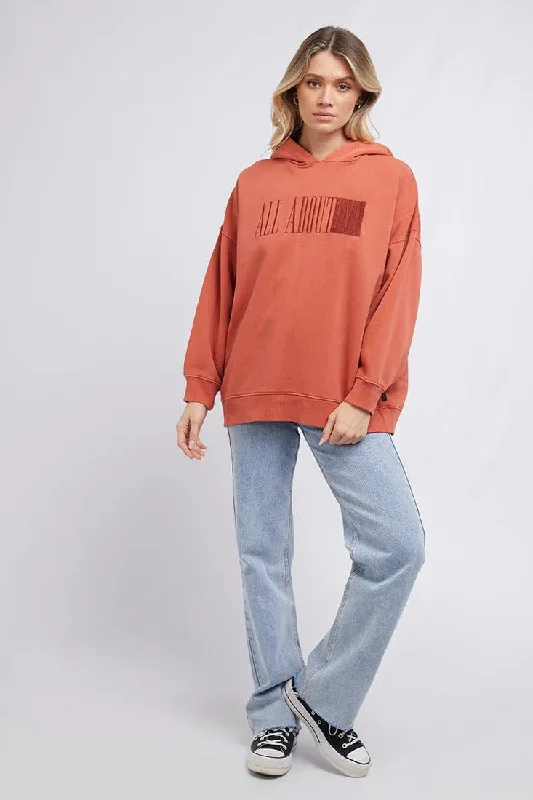 All about eve old favourite hoody- rust