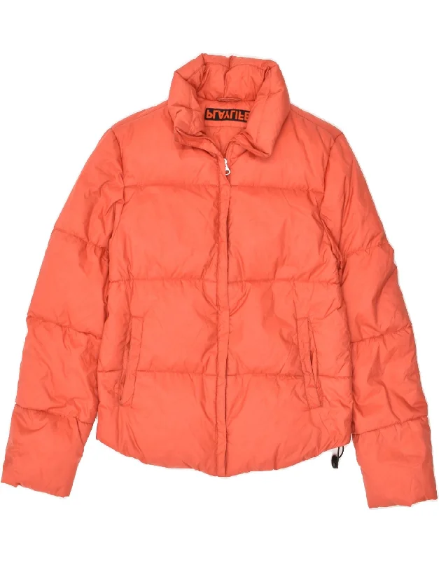 VINTAGE Womens Padded Jacket UK 12 Medium Orange