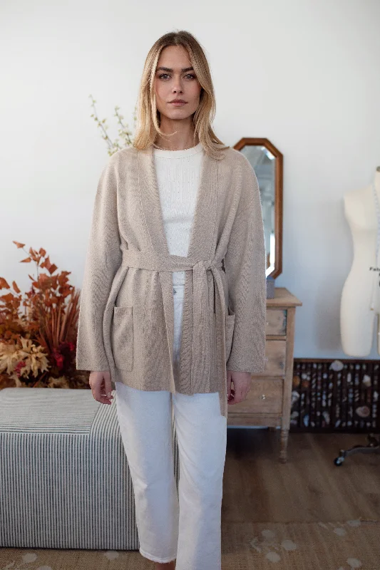 Eliza Cashmere Wrap - Oatmeal