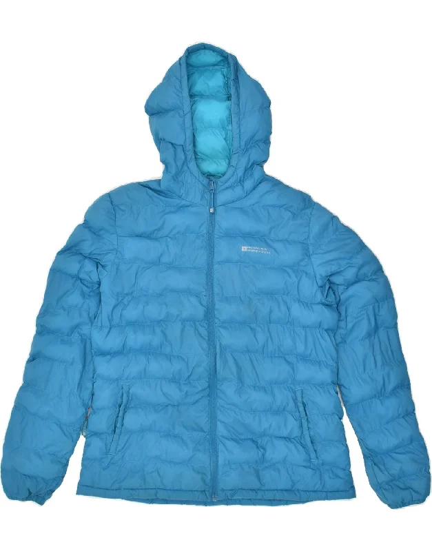 MOUNTAIN WAREHOUSE Womens Hooded Padded Jacket UK 16 Large  Blue Polyester