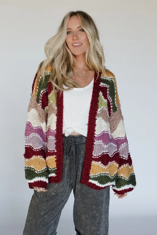 Chasing Harmony Cardigan - Plum