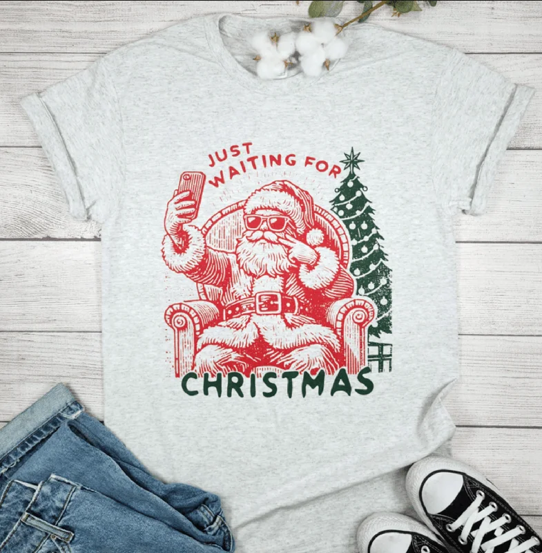 JUST WAITING FOR CHRISTMAS Graphic T-shirt