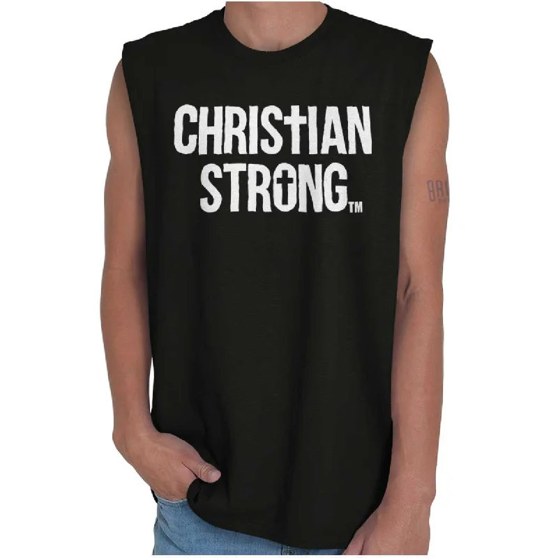 Christian Strong Logo Sleeveless T-Shirt