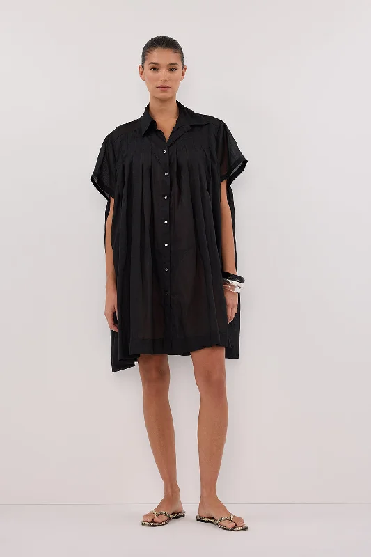 CARMEL BLACK RAMIE MINI DRESS