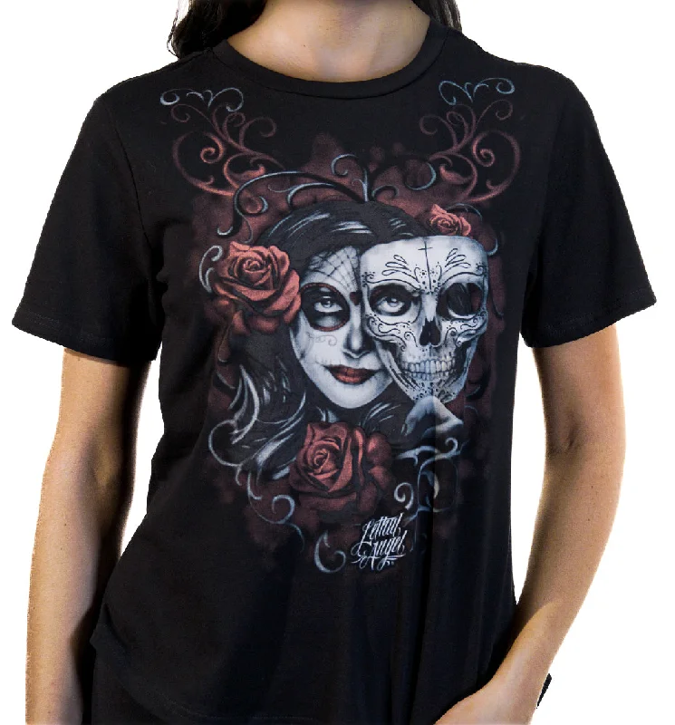 Two Faced Catrina Vee Neck Tee