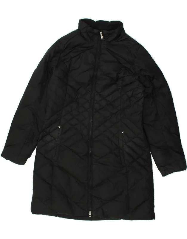 EDDIE BAUER Womens Padded Coat UK 14 Medium Black Polyester