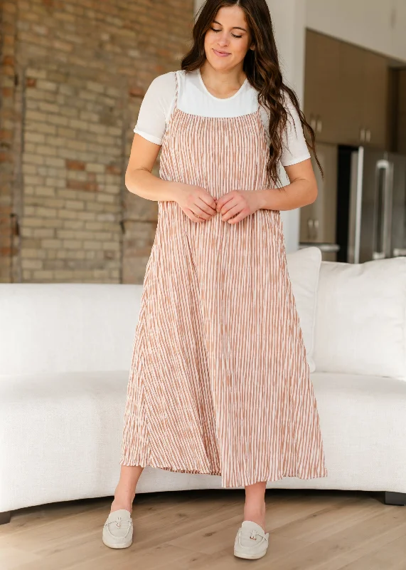 Sleeveless Striped Flowy Maxi Dress