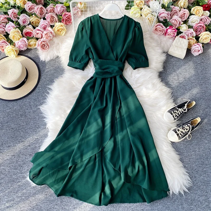 Elegant Midi Dress, Boho Summer Dress For Women