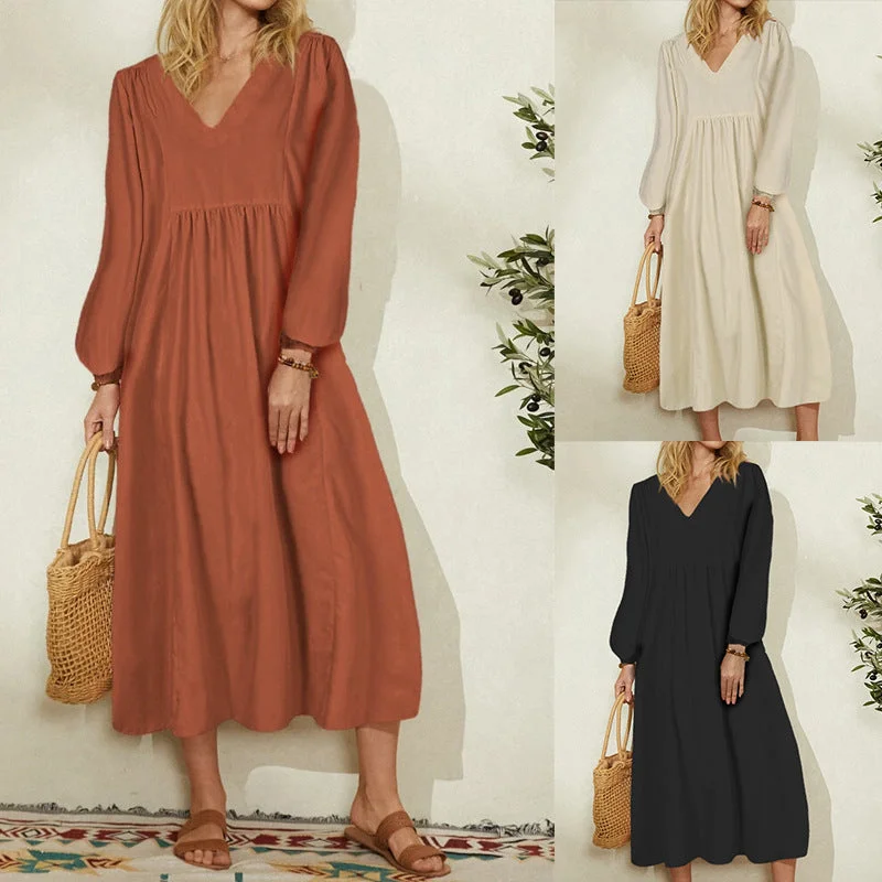 Cotton and Linen Bohemian Dress