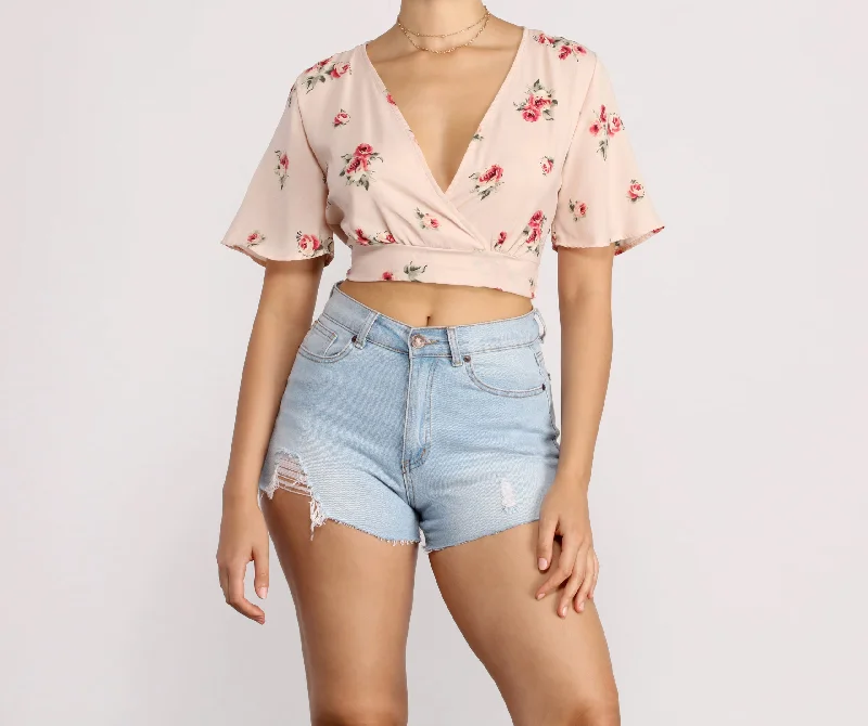 Sunny Side Floral Crop Top