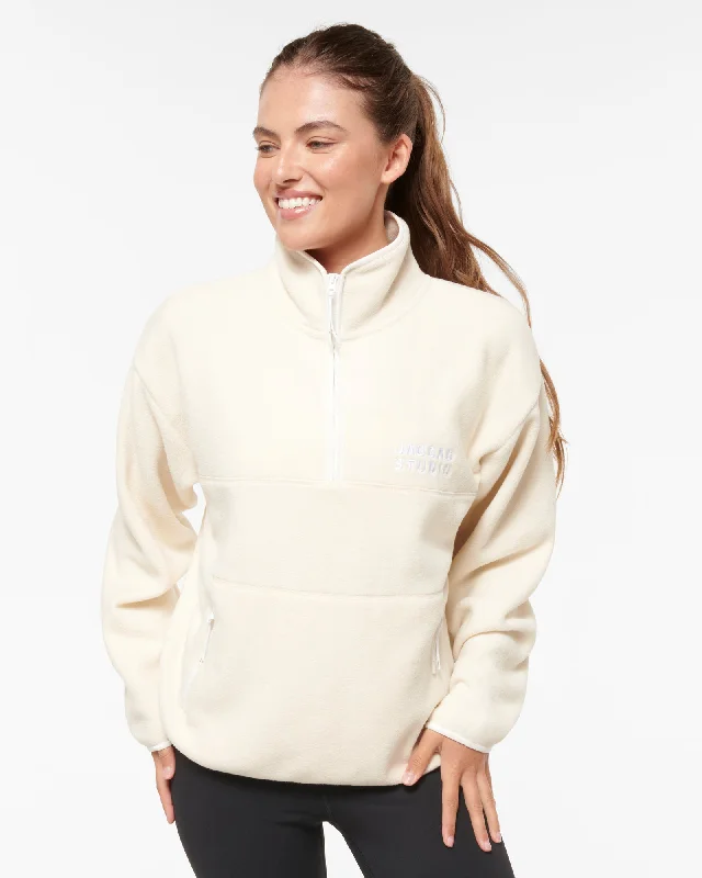 AVORIA HALF-ZIP SWEATER SWAN WHITE