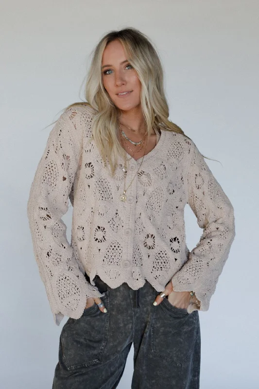 Outer Limits Crochet Cardigan - Mocha