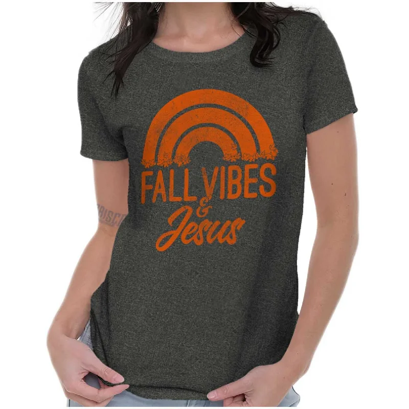 Fall Vibes & Jesus Ladies T Shirt