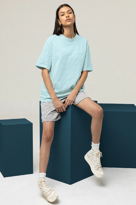 Basic Oversized T-shirt: Mint Blue