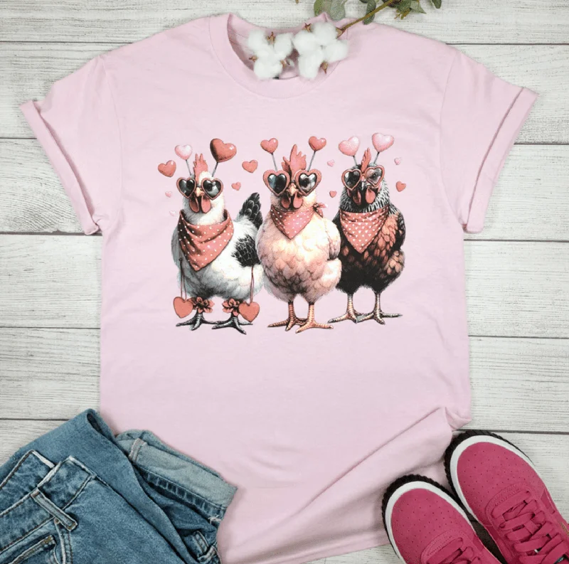 Valentines Day Chickens T-shirt