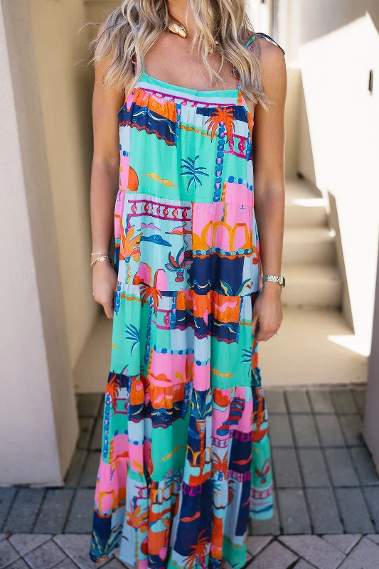 Tropic Maxi Dress - Blue Multi