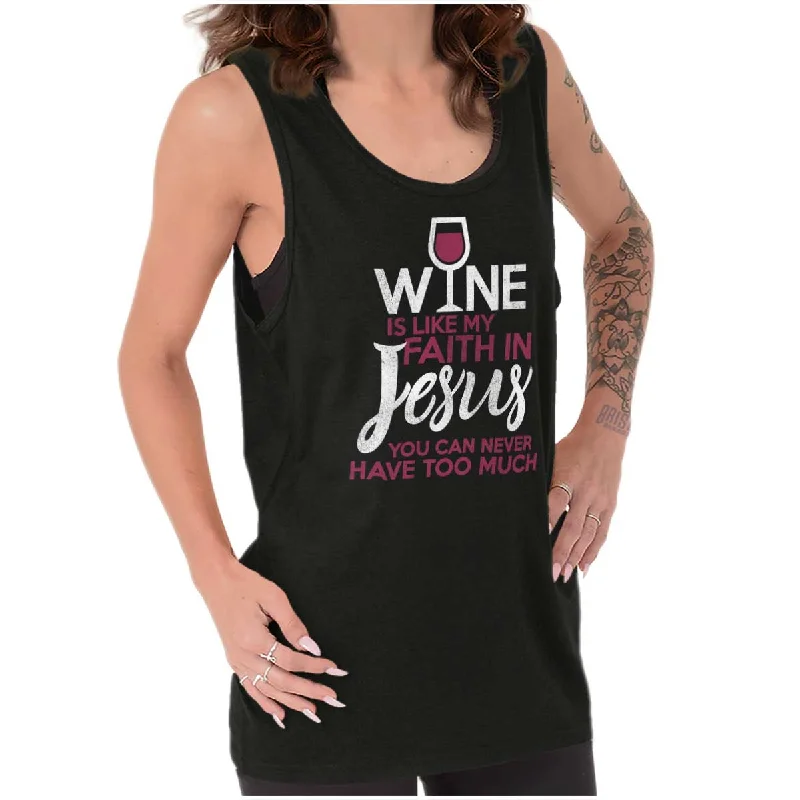 Wine Faith Jesus Tank Top