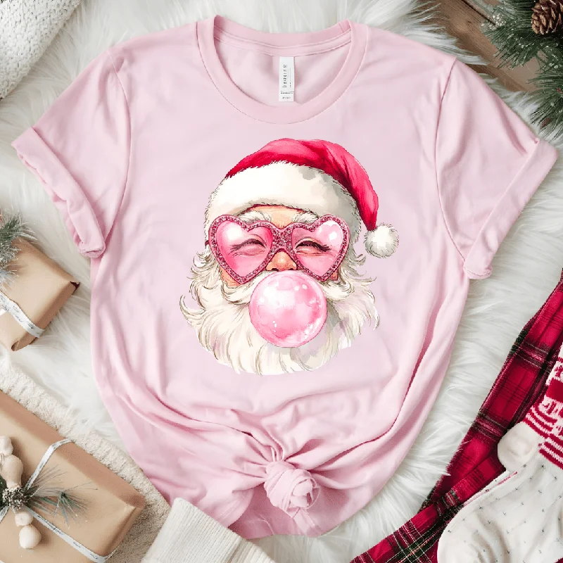 Pink Bubblegum Santa Graphic Tee