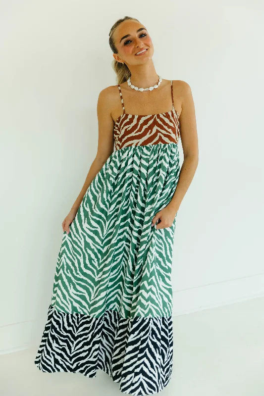 Marlow Maxi Dress - Brown/Multi