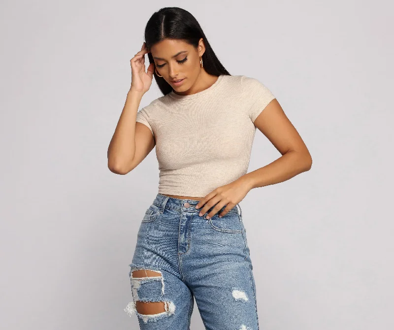 Basic Is Better Crew Neck Crop Top