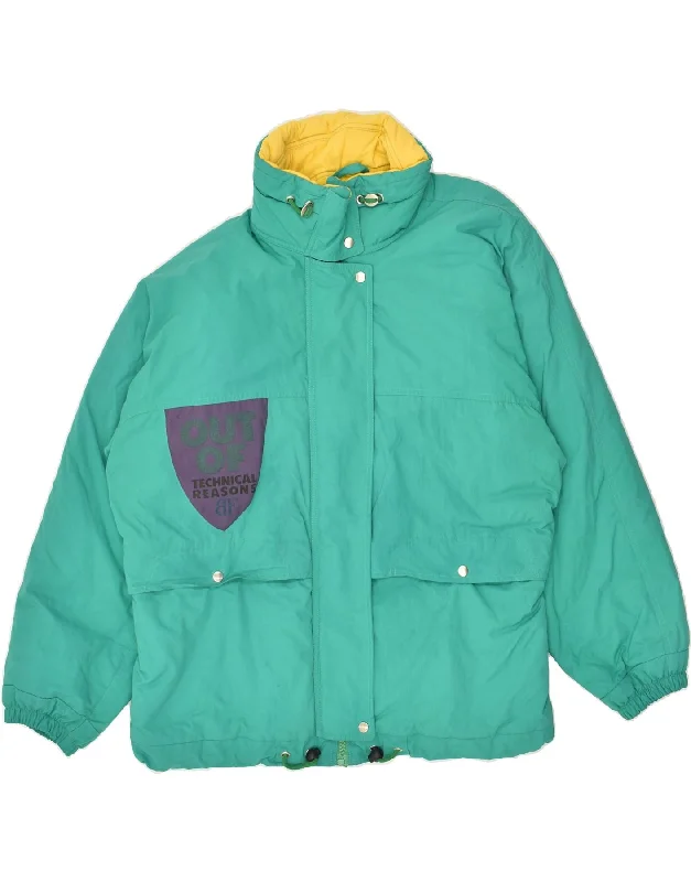 BELFE Womens Oversized Windbreaker Jacket UK 18 XL Green Nylon