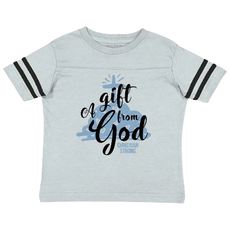 Gift From God Toddler Football Jersey T-shirt