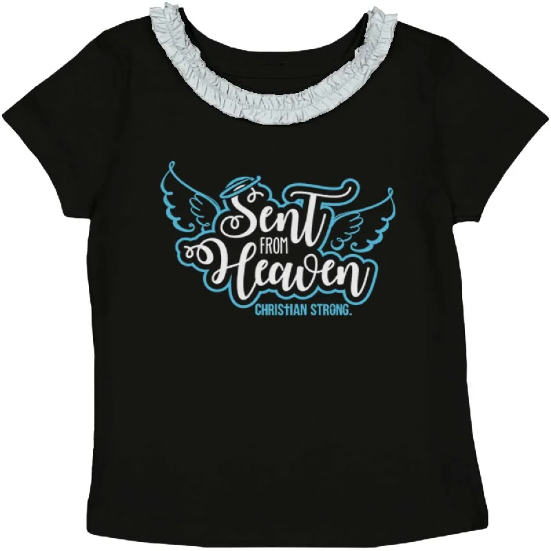 Sent From Heaven Toddler Ruffled Trim T-Shirt