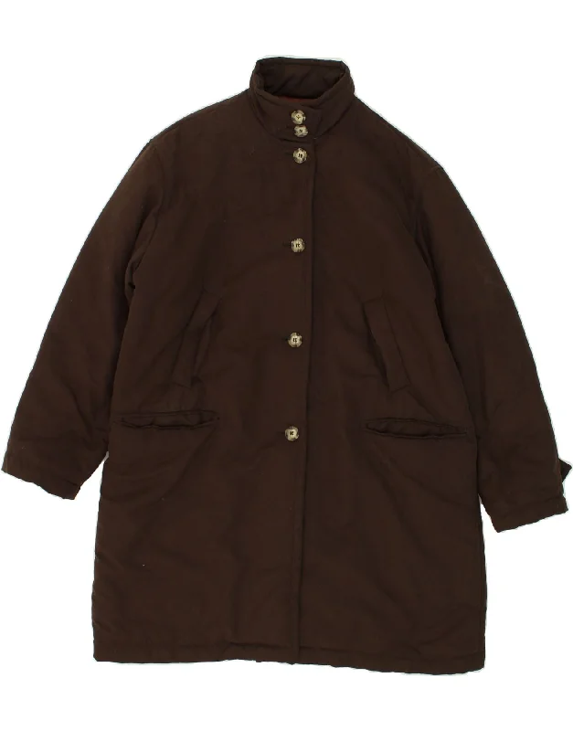 GIANFRANCO FERRE Womens Padded Coat UK 14 Large  Brown Polyester