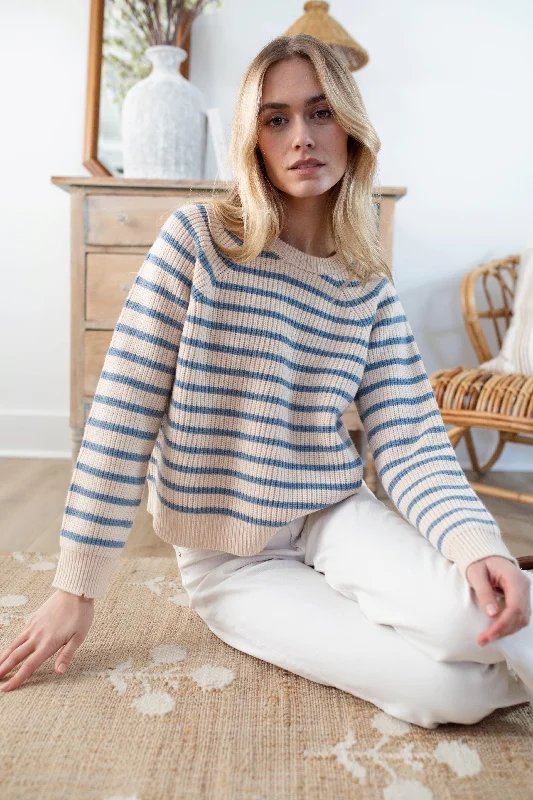 Marea Sweater - Ivory Atlantic Stripe