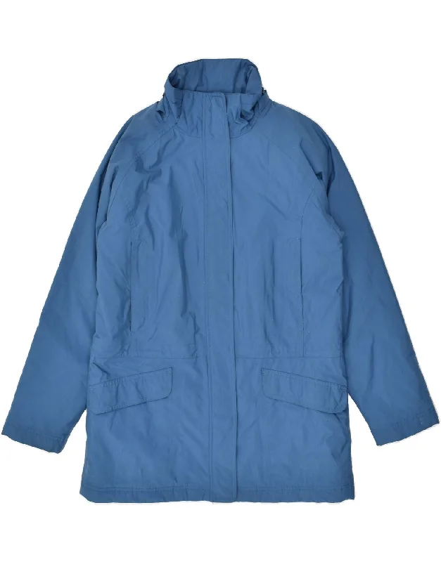 L.L.BEAN Womens Windbreaker Coat UK 14 Medium Blue Polyester