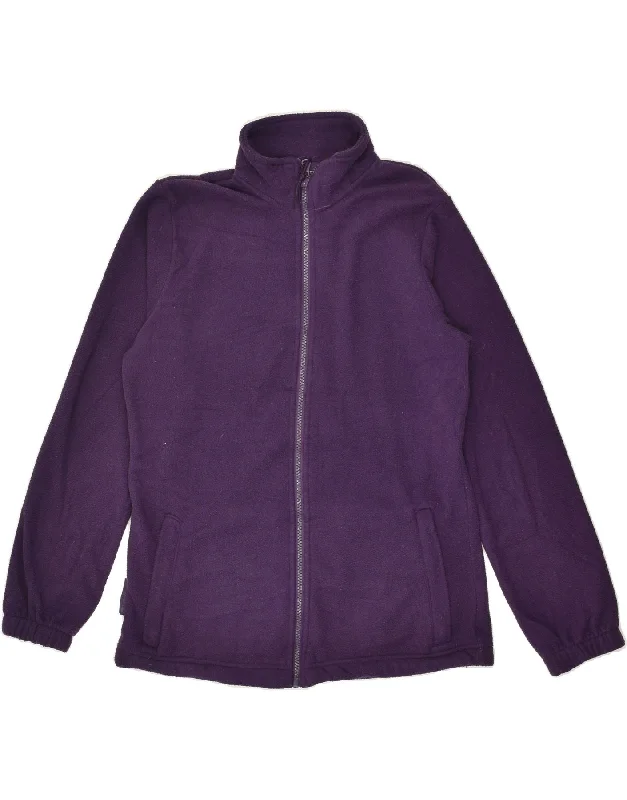 MOUNTAIN WAREHOUSE Womens Fleece Jacket UK 10 Small  Purple Polyester