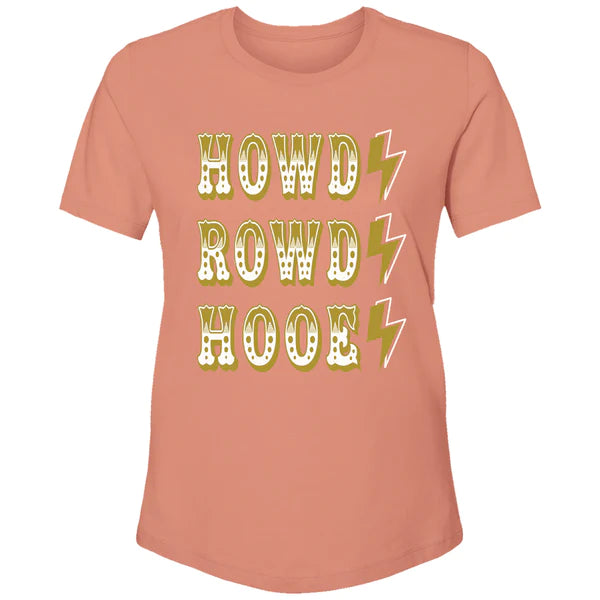 LADIES HOOEY "HOWDY" TERRACOTTA TSHIRT