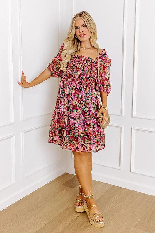 Must Be A Dream Floral Mini Dress Curves