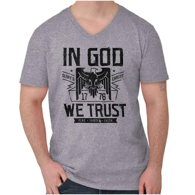 In God We Trust V-Neck T Shirt