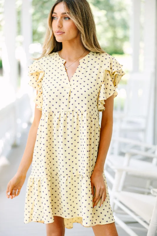 Have It Your Way Yellow Babydoll Dress