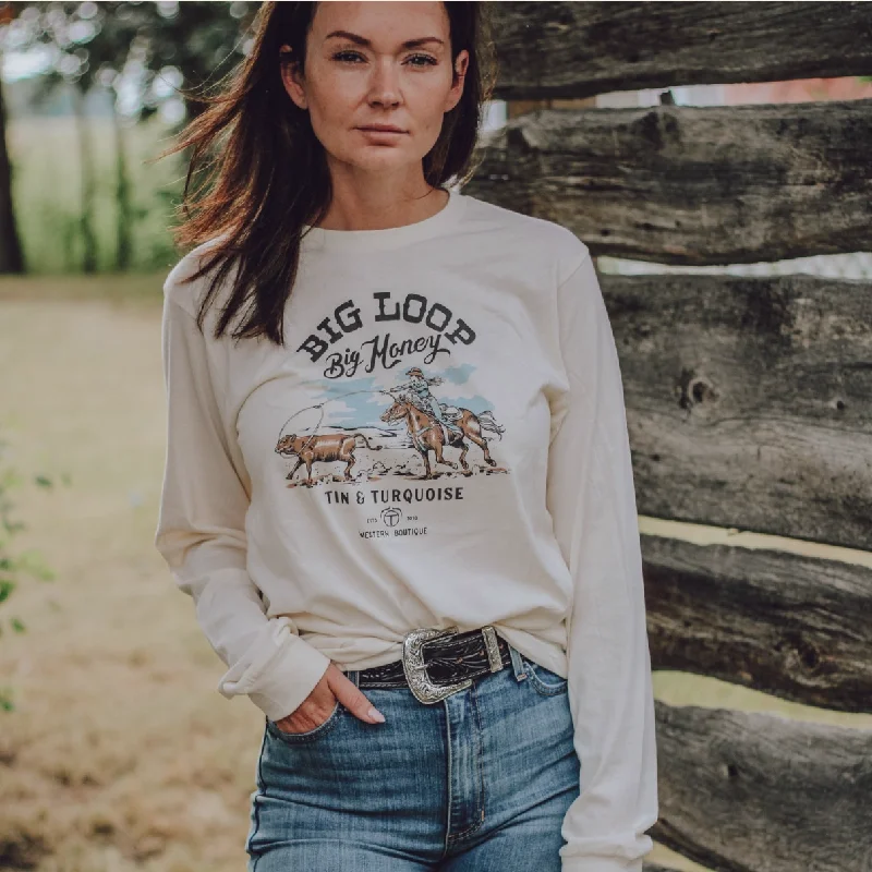 TIN & TURQUOISE- Big Loop Long Sleeve