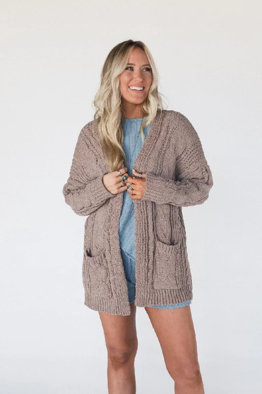 Sweet Destiny Cardigan - Mocha