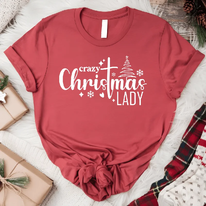 Crazy Christmas Lady Graphic Tee